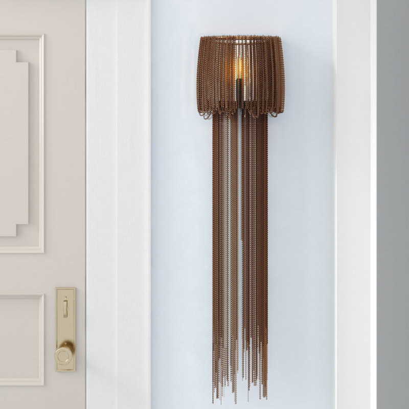 Yale 1 - Light Flush Mounted Sconce, Vintage Brass, Brass, 45" H x 9.5" W x 6" D