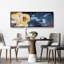 Art abstrait avec impression de chiffres sur toile-1355461360
