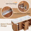 Meuble-lavabo double 59 po avec lavabo en résine SMC, armoire de rangement moderne à poignées cachées avec tablettes en U et tiroirs à fermeture en douceur