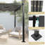 Pergola en aluminium avec auvent, Pergola rétractable d'extérieur avec auvent de soleil-114353338-114353339
