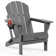 Hayfield Outdoor Adirondack Chair Weather-Resistant HDPE Foldable Patio Chair Fire Pit Chair with Cup Holder