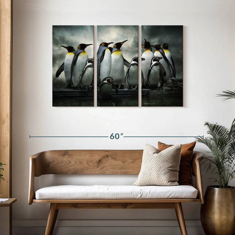 Penguin Huddle, 28" H x 45" W