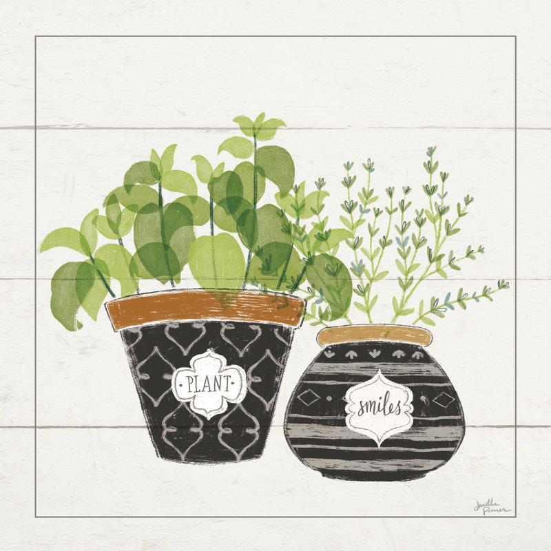 Fine Herbs V Smiles by Janelle Penner - Wrapped Canvas Painting, 122cm H x 122cm W
