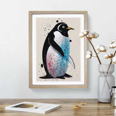 Penguin Graffiti No.3 - Single Picture Frame Print