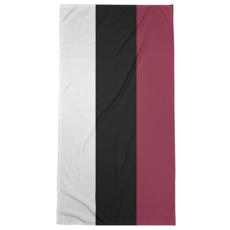 Cotton Blend Beach Towel, Red/Black