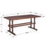 69" 6-Person Solid Wood Rectangular Dining Table-146506950