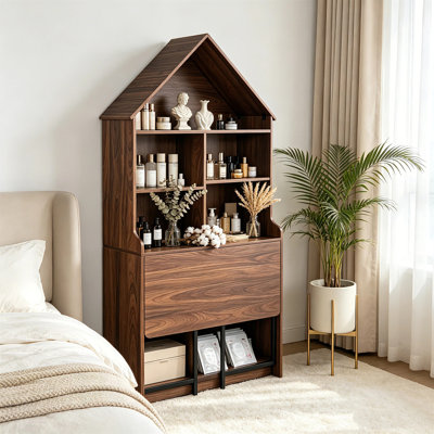 Bureau d'artisanat pliant avec tablettes de rangement