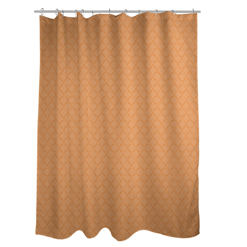 Rideau de douche simple Maze Square, Orange