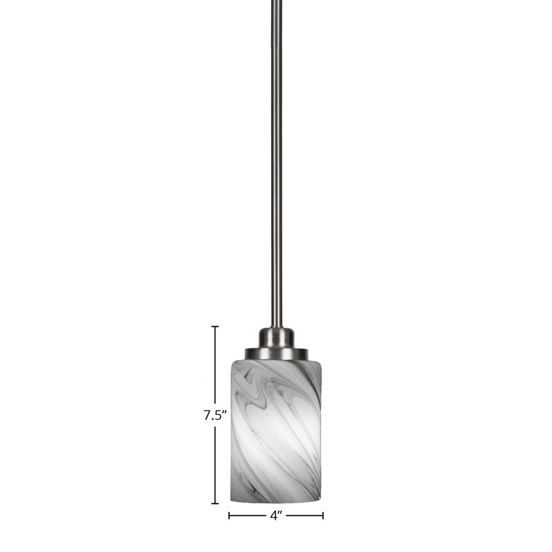 Mini-luminaire suspendu 1 lumière Odyssey, Tempête, Nickel brossé