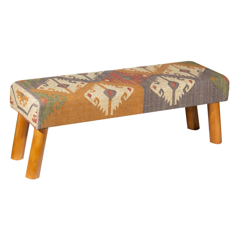 Banc rembourré Myo, Brun / brun clair