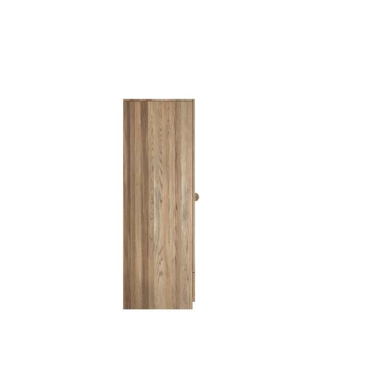 Shawny 2 Door Solid Wood Wardrobe,  Retro Oil
