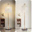 Lampe sur pied en laiton et cristal avec hauteur réglable, design élégant et interrupteur au pied pour le salon, la chambre à coucher et l'éclairage de bureau