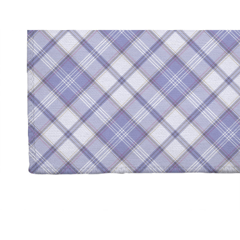 Diamond Plaid Kids Play Mat, Rectangle 60" x 84", Purple