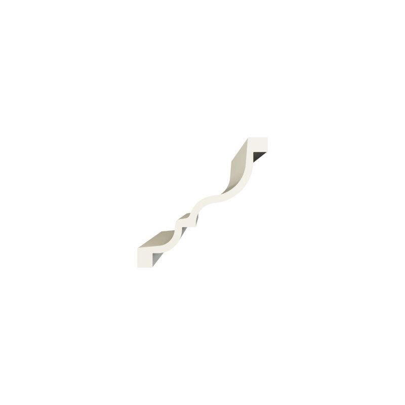 Endurathane Owen Crown Moulding, 7 7/8"H x 7 7/8"P x 11 1/8"F x 96"L, Factory Primed