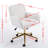 Golden Metal Base Office Chair, Pink Upholstered, For A Comfortable Study Session Chair With Foam Filler, Base, Relaxed Studying Mood-1121299540