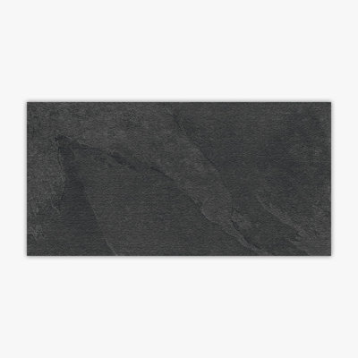 Union Stone Black Thin-Raked 24x48 Porcelain Wall Tile