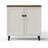 Modern Farmhouse 3-In-1 Buffet Sideboard Cabinet With Adjustable Shelves, White