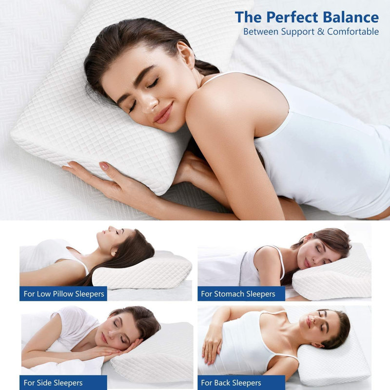 Lundgate Memory Foam Plush Support Pillow