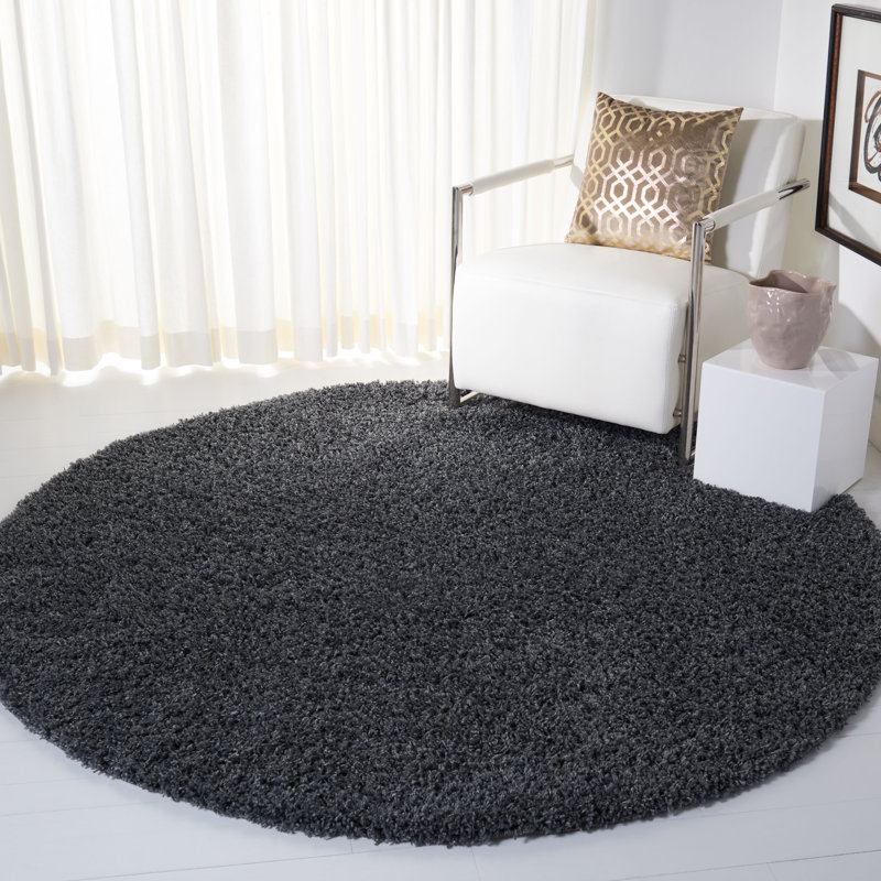 Siragan Shag 500 Performance Rug, Round 6'7"