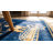 Antique Chinese Room Size Wool Blue Rug