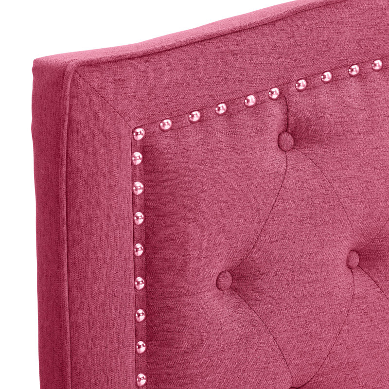 Jonithan Upholstered Bed, Pink, King