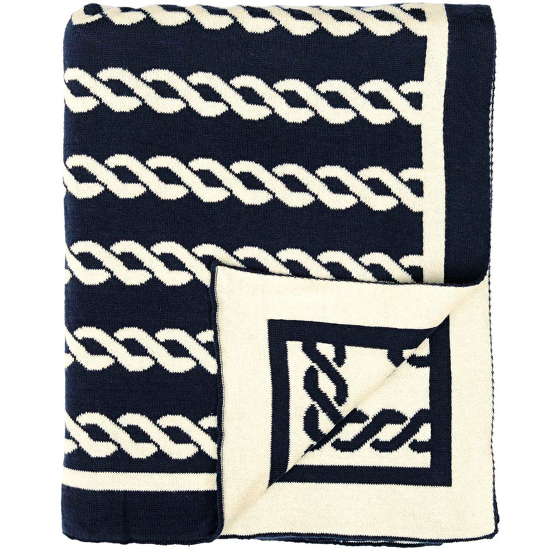 Nautico Knitted Throw Blanket