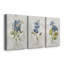 Blue Linen Geranium - ensemble de 3 reproductions sur toiles tendues-205322854