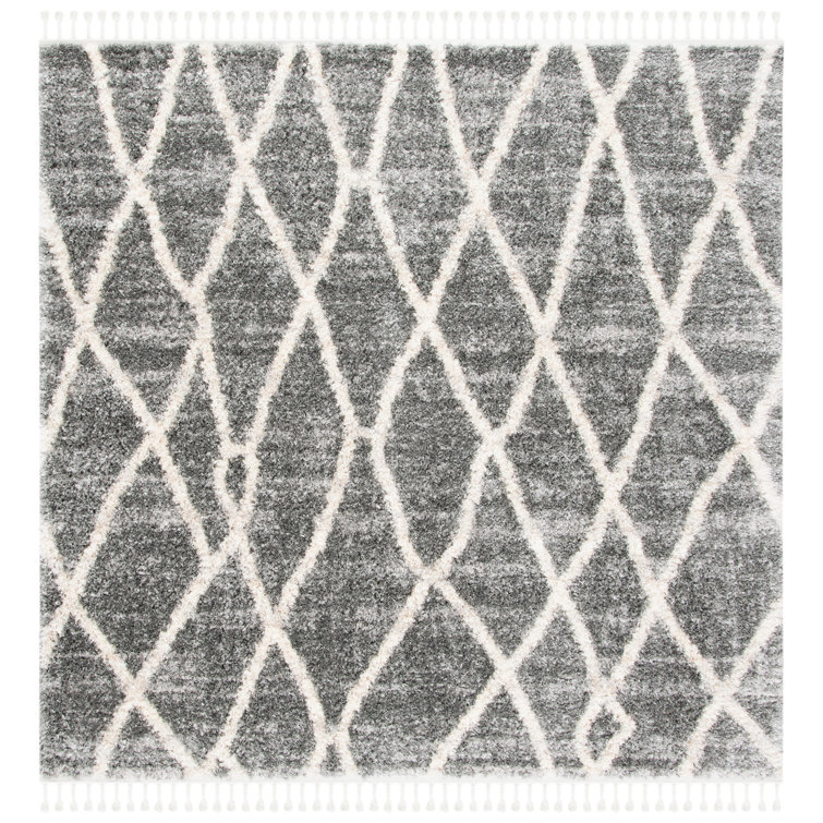 Triplett Fringe Shag Performance Geometric Rug