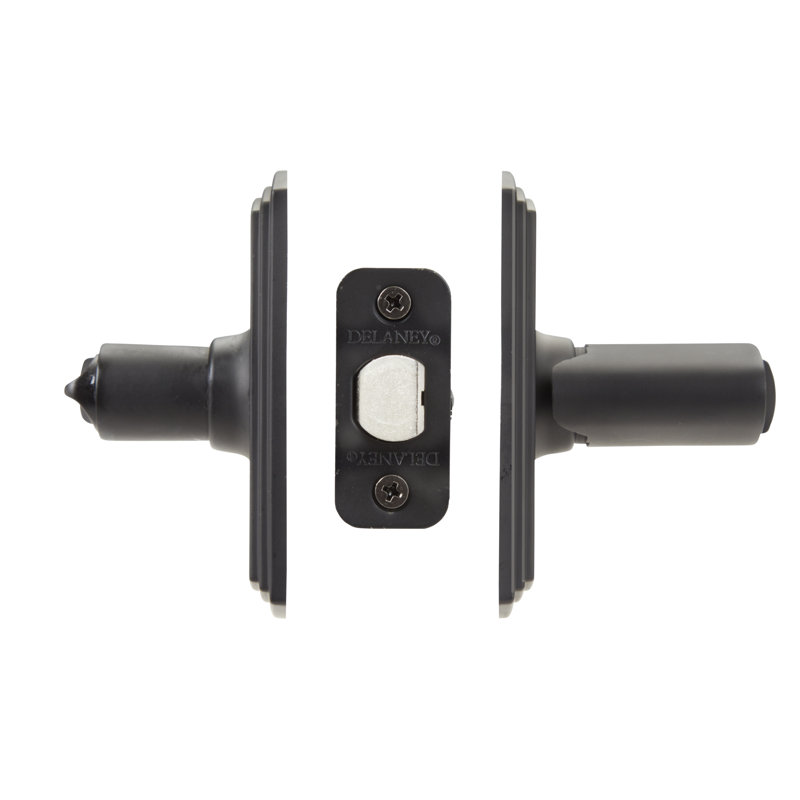 Levier de porte à clé avec rosette rectangulaire artino, Noir