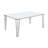 Arkadius Rectangular Glass Top with Stainless Steel Base Dining Table