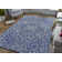 Nathalia Geometry Handmade Tufted Cotton/Wool Navy Blue Area Rug