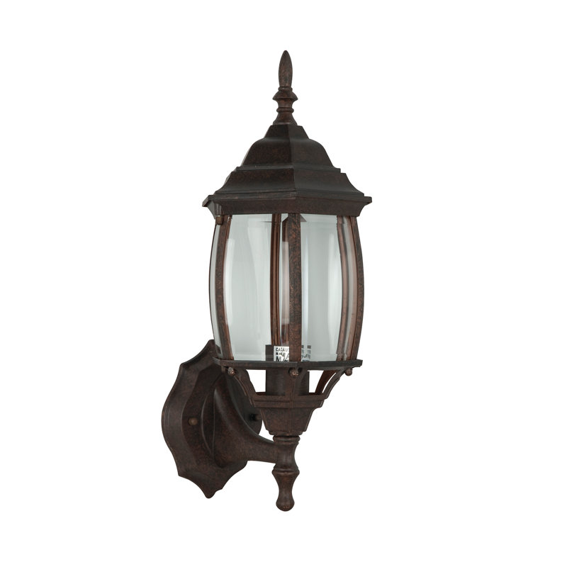 Lanterne murale d'extérieur noire à 1 ampoule, Bronze huilé