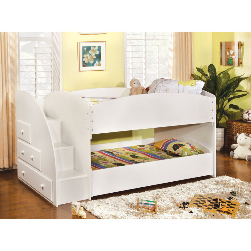 Jamie Twin Over Twin 3 Drawer Standard Bunk Bed, White