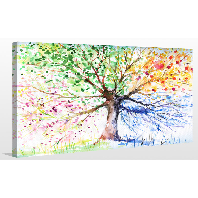 « arc-en-ciel », reproduction d’art sur toile tendue, H 28 po x l 48 po x P 1,5 po