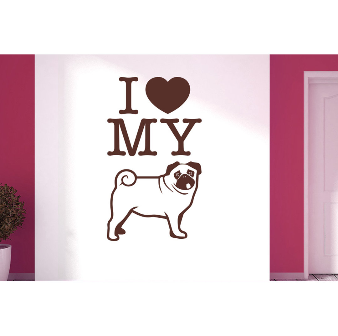 I Love My Dog Wall Sticker