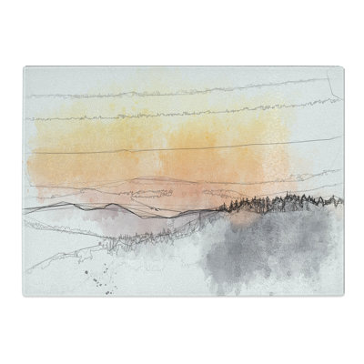 Tempered Glass Sunset View Chopping Board