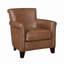 Fauteuil d'appoint en cuir fleur