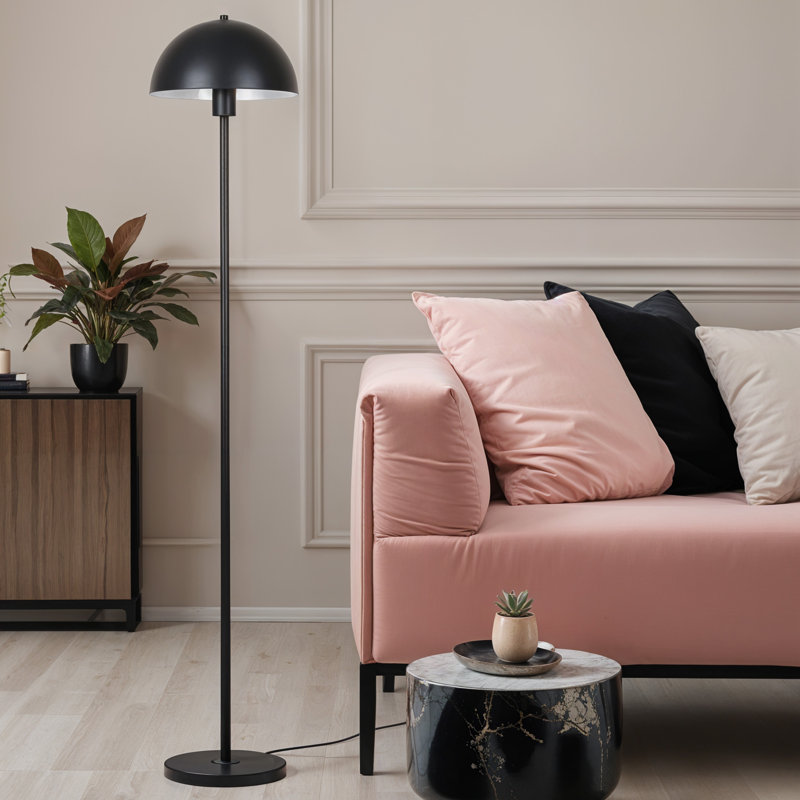  Lampe sur pied Vega, Noir, noir, noir, noir