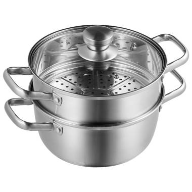 Tayama Stainless Steel Hot Pot with Divider, Silver, 11 inch
