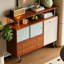 Rounded Double-Layer Countertop Accent Cabinet
