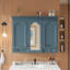 Armoire murale à miroir tout-en-un avec tablettes réglables-1994537980