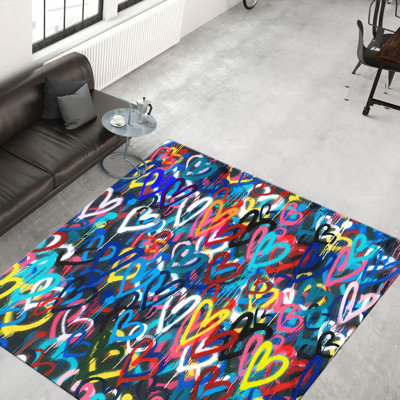 Non Woven Soft Type Printed Rug with Striking Geometric Design Ideal for Bringing a Touch of Unique Style to Your Interior Decor
