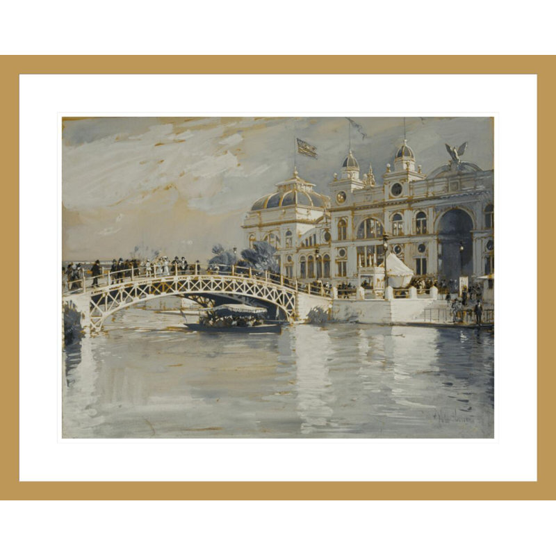 «Columbian Exposition Chicago» par Childe Hassam, impression giclée encadrée, H 23,5 po x l 29,36 po