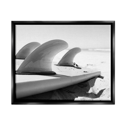 «Surfboard Fins Beach Sports Photographie Ocean Coast» par Two Smart Blondes - reproduction de cadre flottant sur toile