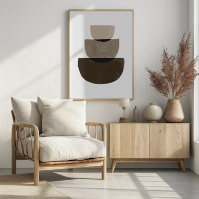 "Sapes of Abstract" Framed Textured Wall Art