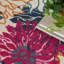 Tapis floral en polypropylène tissé à la machine beige / orange / bleu-242844222