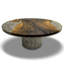 Eleadora Round Walnut Wood Dining Table-125821779