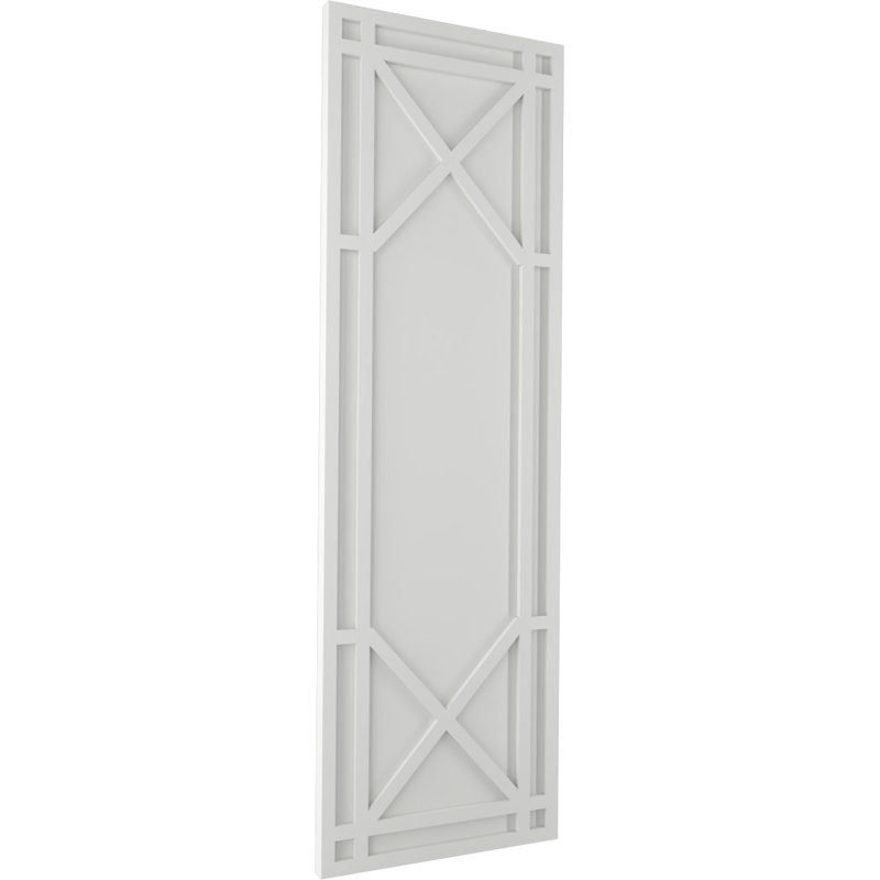Volets en PVC True Fit, Gris grêle, 58", 15"