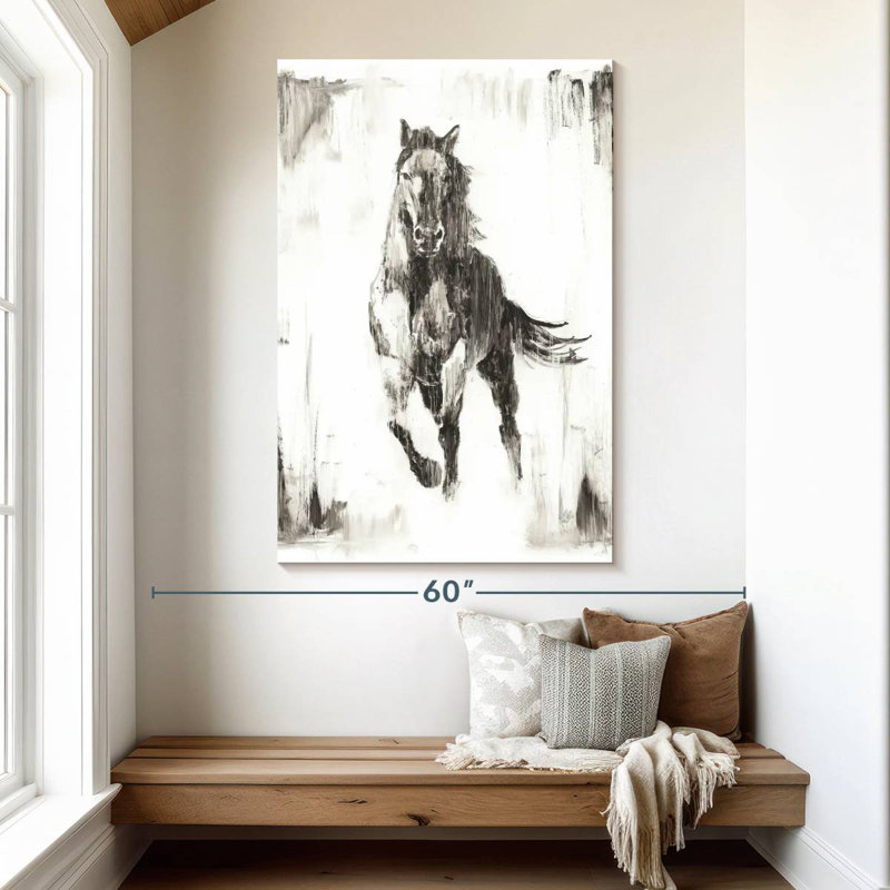 Brampt Rustic Black Stallion II, 51" H x 34" W