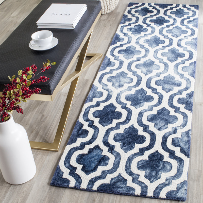 Adelei Hand Tufted Wool Geometric Rug, Runner 2'3" x 6'